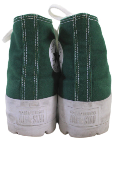 Converse Womens Canvas Lace Up High Top Sneakers Green Size 8.5