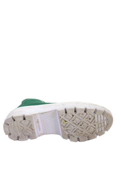 Converse Womens Canvas Lace Up High Top Sneakers Green Size 8.5