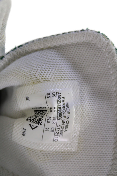 Converse Womens Canvas Lace Up High Top Sneakers Green Size 8.5