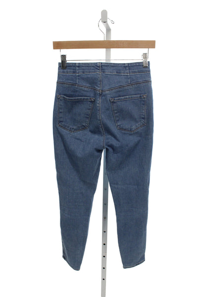 J Brand Womens Blue Skinny Jeans Cotton Button High Rise Size 25