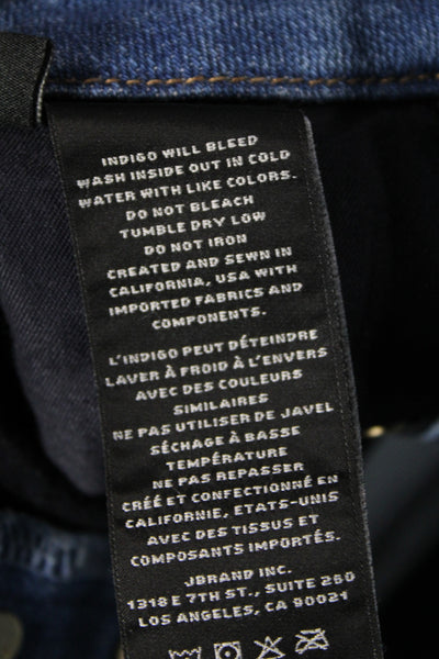 J Brand Womens Blue Skinny Jeans Cotton Button High Rise Size 25