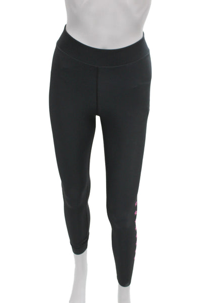 Ultracor Womens Ankle Leggings Black Geometric Stars Pull On Size S