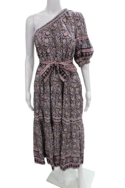 Sea New York Women Maxi Dress Multicolor Floral One Shoulder Size XS