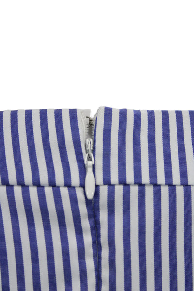 English Factory Womens Wrap Dress Blue Striped V-Neck Size S