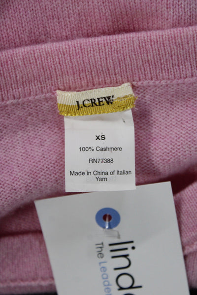 J Crew Womens Cashmere Pullover Crew Neck Short Sleeve Pink Size XS