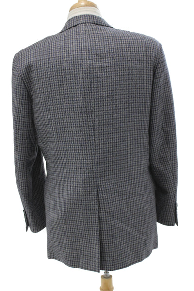 Paul Smith Mens Plaid Wool Blazer Button Classic Size 43