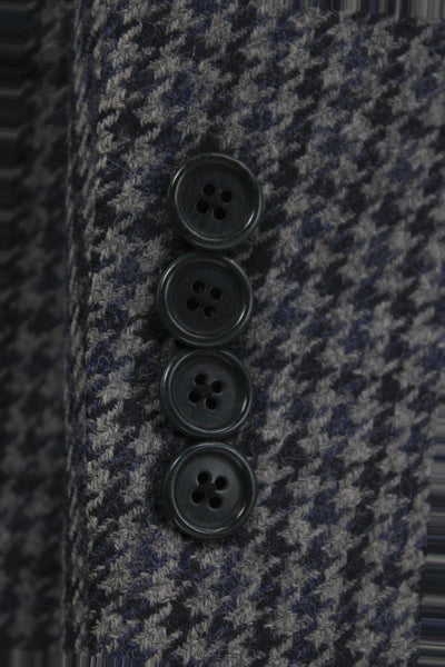 Paul Smith Mens Plaid Wool Blazer Button Classic Size 43