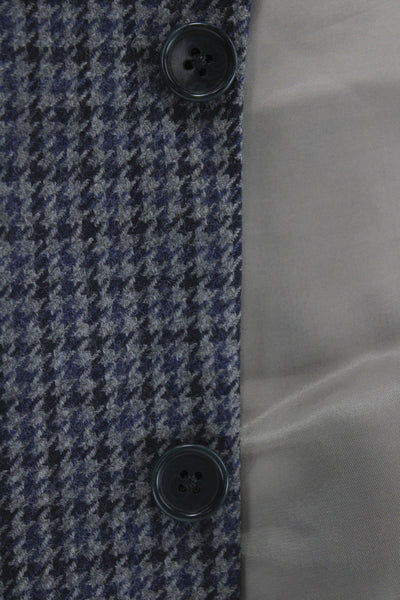 Paul Smith Mens Plaid Wool Blazer Button Classic Size 43