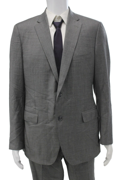 Paul Smith Mens 2 Piece Gray Wool Classic Suit Size 41