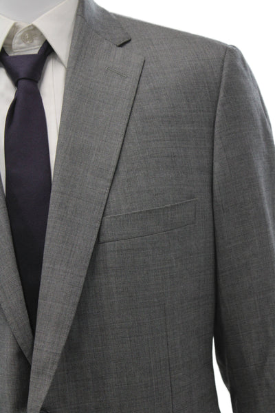 Paul Smith Mens 2 Piece Gray Wool Classic Suit Size 41