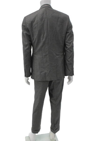 Paul Smith Mens 2 Piece Gray Wool Classic Suit Size 41