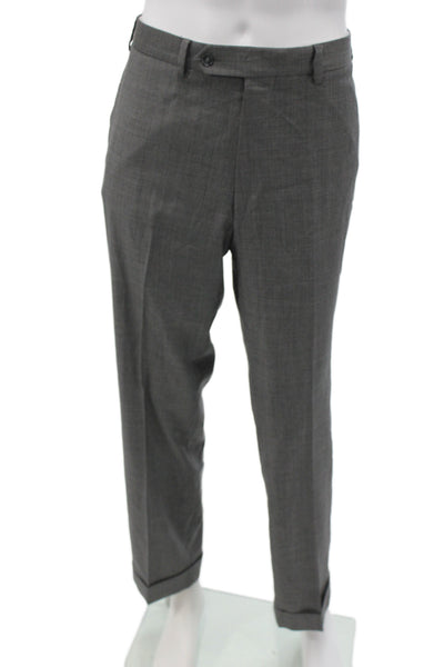 Paul Smith Mens 2 Piece Gray Wool Classic Suit Size 41