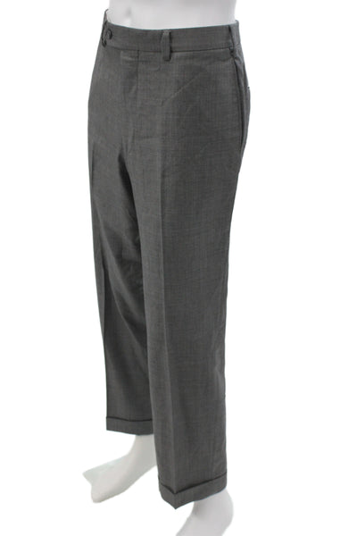 Paul Smith Mens 2 Piece Gray Wool Classic Suit Size 41