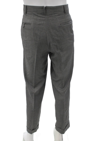 Paul Smith Mens 2 Piece Gray Wool Classic Suit Size 41