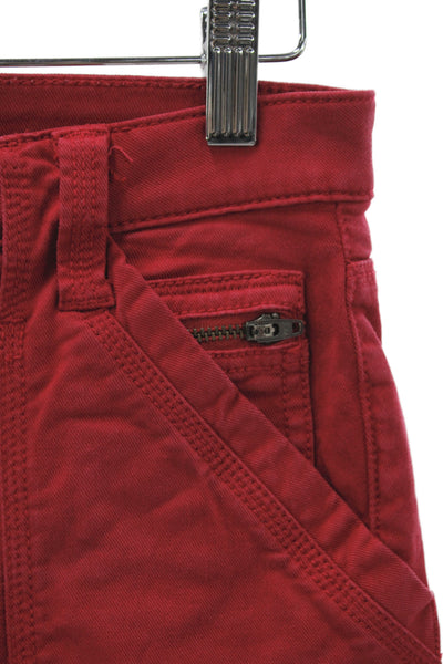 Joie Womens Red Cargo Pants Low Rise Size 26