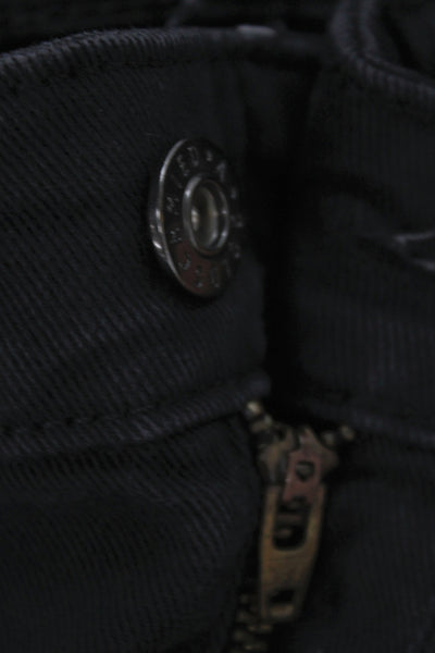 AG Adriano Goldschmied Womens Cropped Black Cotton Jeans Button Fly Size 26