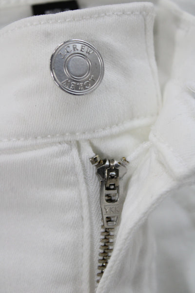 J Crew Women Skinny White Cotton Jeans Size 26
