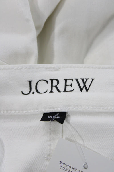 J Crew Women Skinny White Cotton Jeans Size 26