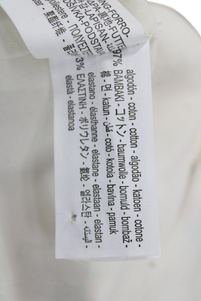 Zara Womens Camisole White Floral Square Neck Cotton Sleeveless Button Size XS
