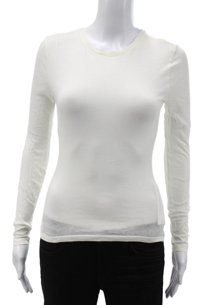 J Crew Womens Basic Cotton Long Sleeve Crew Neck T Shirt Size XS