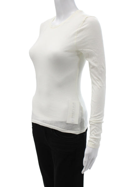 J Crew Womens Basic Cotton Long Sleeve Crew Neck T Shirt Size XS