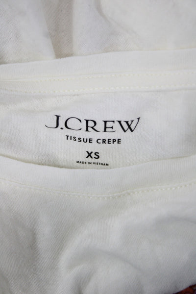 J Crew Womens Basic Cotton Long Sleeve Crew Neck T Shirt Size XS