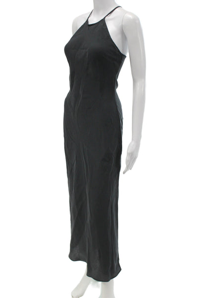 MNG Womens Black Halter Maxi Dress Sleeveless Full Length Size 0