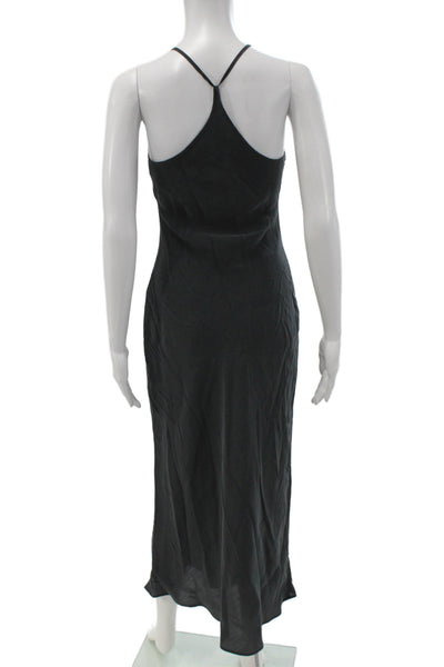 MNG Womens Black Halter Maxi Dress Sleeveless Full Length Size 0