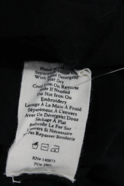 Love Shack Fancy Womens Black Cotton Bohemian Mini Skirt Size XS