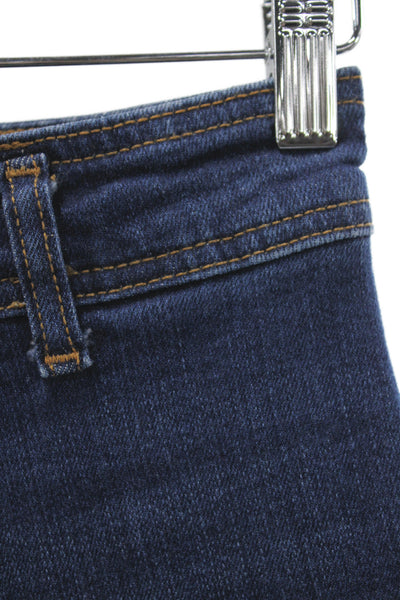 Zara Womens Wide Leg Jeans Blue High Rise Cotton Size 2