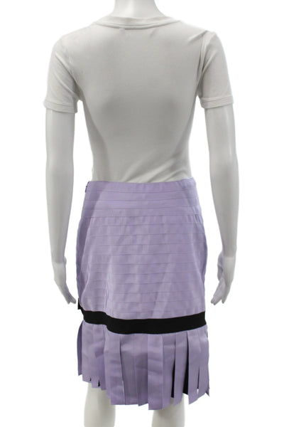 Carlisle Womens Pleated Short Purple Polyester Skirt Preppy Size 8