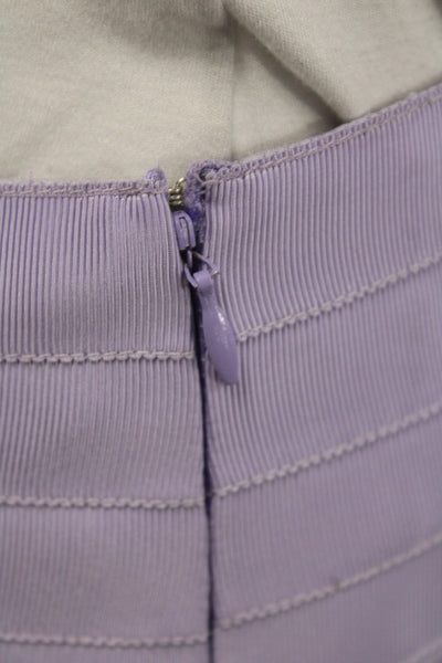 Carlisle Womens Pleated Short Purple Polyester Skirt Preppy Size 8
