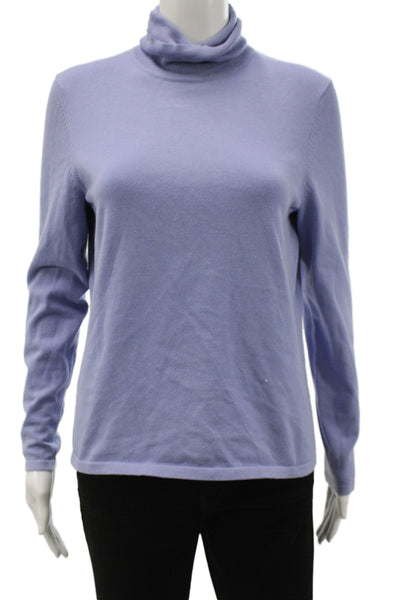 Belford Womens Blue Turtleneck Pullover Sweater Long Sleeve Size M