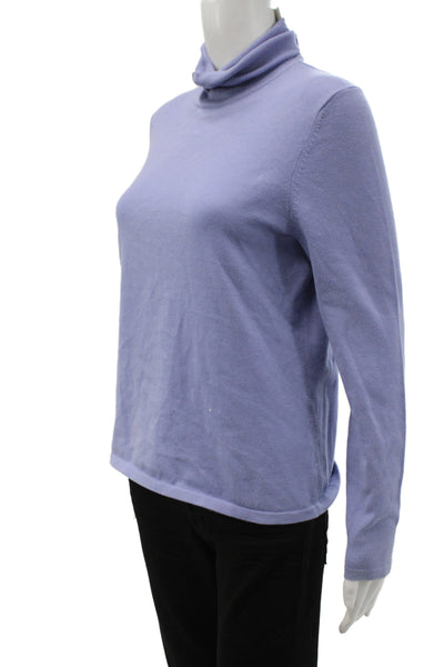 Belford Womens Blue Turtleneck Pullover Sweater Long Sleeve Size M