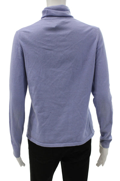Belford Womens Blue Turtleneck Pullover Sweater Long Sleeve Size M