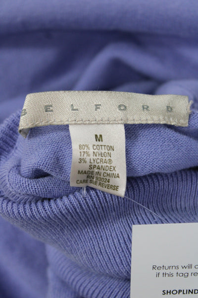 Belford Womens Blue Turtleneck Pullover Sweater Long Sleeve Size M