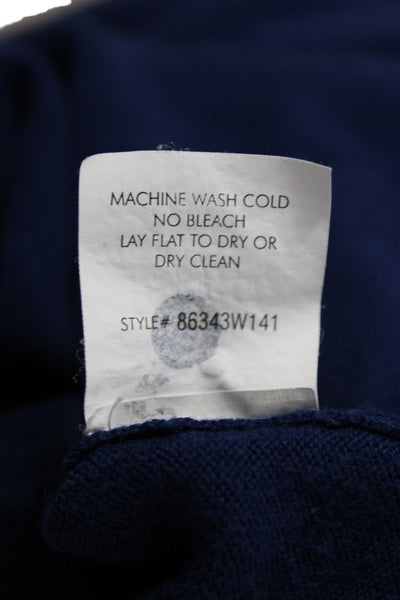 Repeat Womens Pullover Sweater Scoop Neck Long Sleeve Blue 60% Cotton Size 44