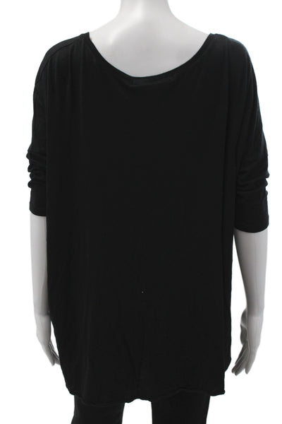 Feel The Piece Womens Basic V-Neck Short Sleeve T-Shirt Black Size One Size