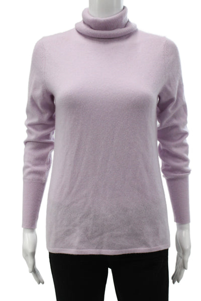Belford Womens Purple Cashmere Turtleneck Pullover Sweater Long Sleeve Size M