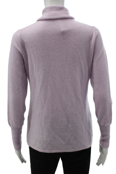 Belford Womens Purple Cashmere Turtleneck Pullover Sweater Long Sleeve Size M