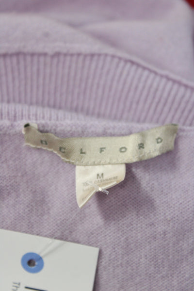 Belford Womens Purple Cashmere Turtleneck Pullover Sweater Long Sleeve Size M