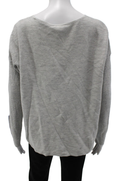 Lisa Todd Women Gray Pullover Sweater Long Sleeve Round Neck Size M