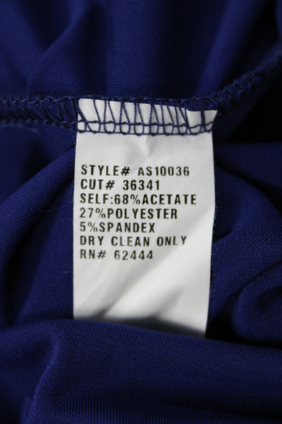 Artelier Nicole Miller Womens Basic Blue Cowl Neck Sleeveless Tank Size PP