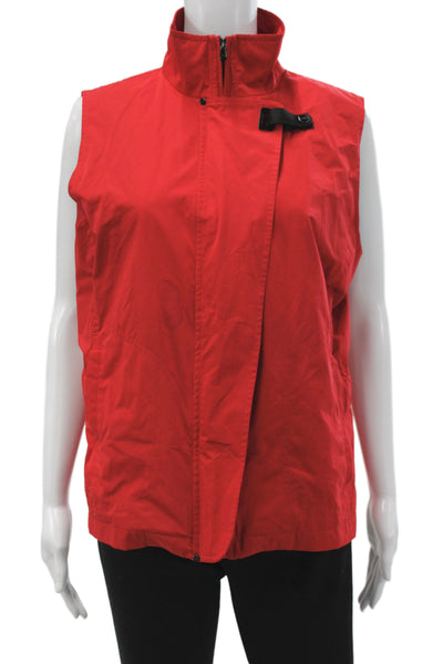 LRL Lauren Active Ralph Lauren Women Windbreaker Vest Red Nylon Buckle Size L