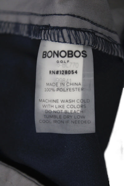 Bonobos Mens Chino Pants Blue 100% Polyester Golf Size 34