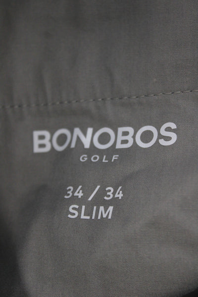 Bonobos Mens Chino Pants Blue 100% Polyester Golf Size 34