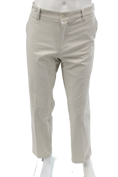 Adidas Mens Khakis Beige Button 96% Polyester Golf Inseam 29 Size 34
