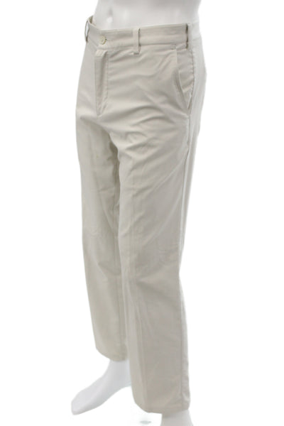 Adidas Mens Khakis Beige Button 96% Polyester Golf Inseam 29 Size 34