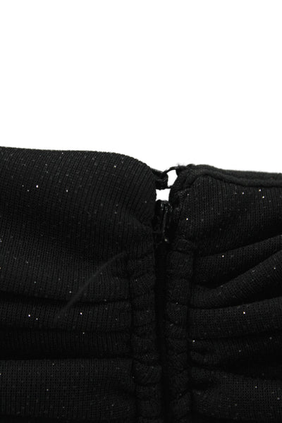 Alex Evenings Women Maxi Dress Black Off the Shoulder Sleeveless Long Size 6P