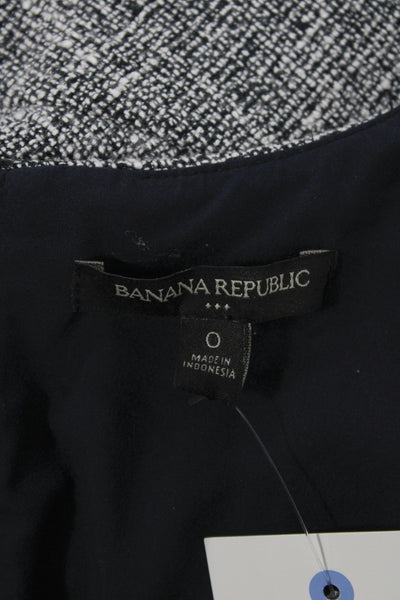 Banana Republic Womens Sheath Dress Gray V Neck Short Sleeve Polyester Size 0
